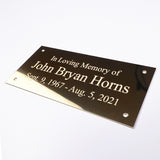 4"x2" Bright Brass Plate, Personalized - Custom Engraves